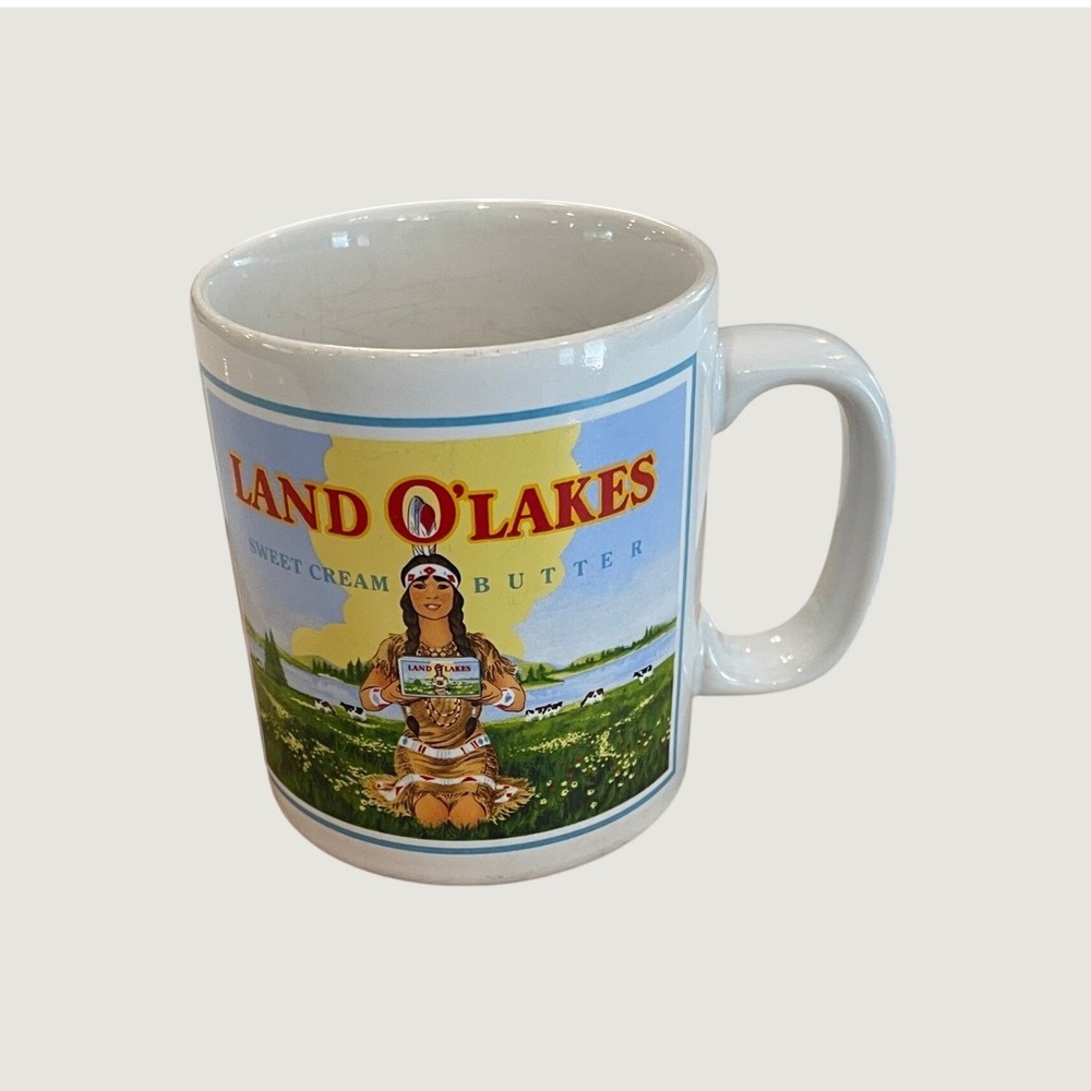 Vintage Land O Lakes Butter Coffee Mug Kiln Craft Staffordshire England Ceramic